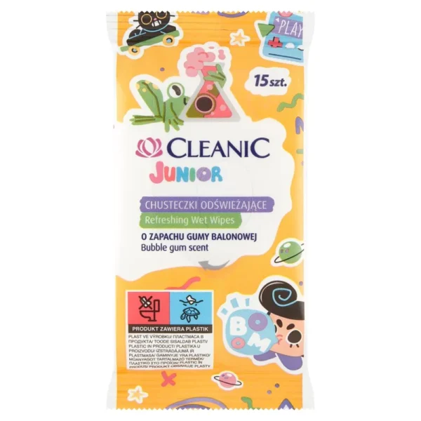 Cleanic Chusteczki odświeżające Junior 15szt.