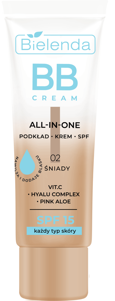 BIELENDA BB Cream All in one - podkład, krem, spf - każdy typ skóry, 02 śniady 30g