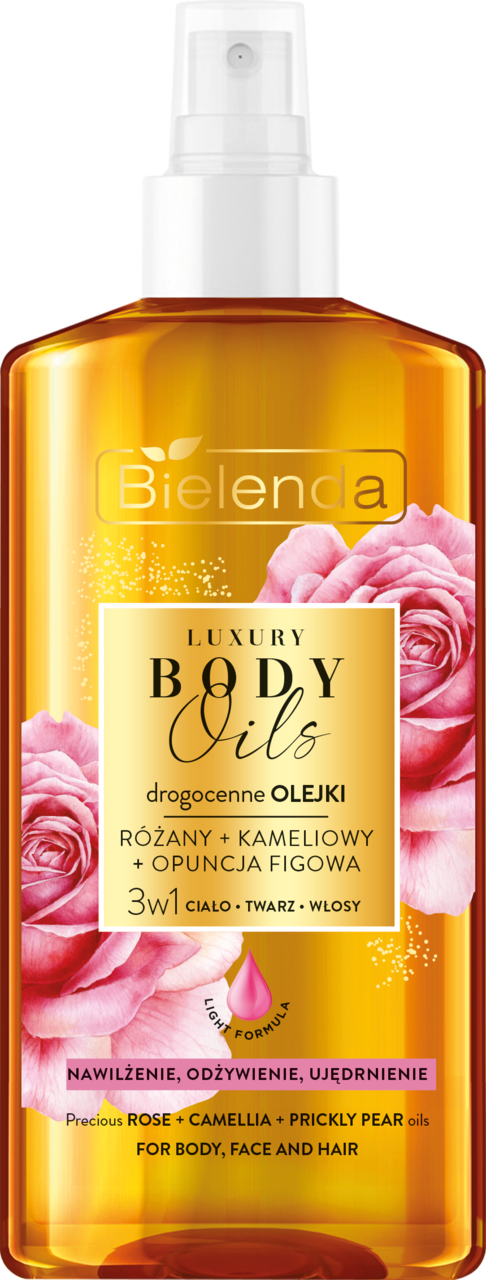 Bielenda LBO Olejek do ciała 3w1, drogocenne olejki różany, kameliowy, opuncja figowa (150ml)