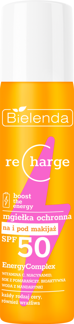 Bielenda ReCharge Mgiełka do twarzy, ochronna, na i pod makijaż, SPF 50 (75ml)