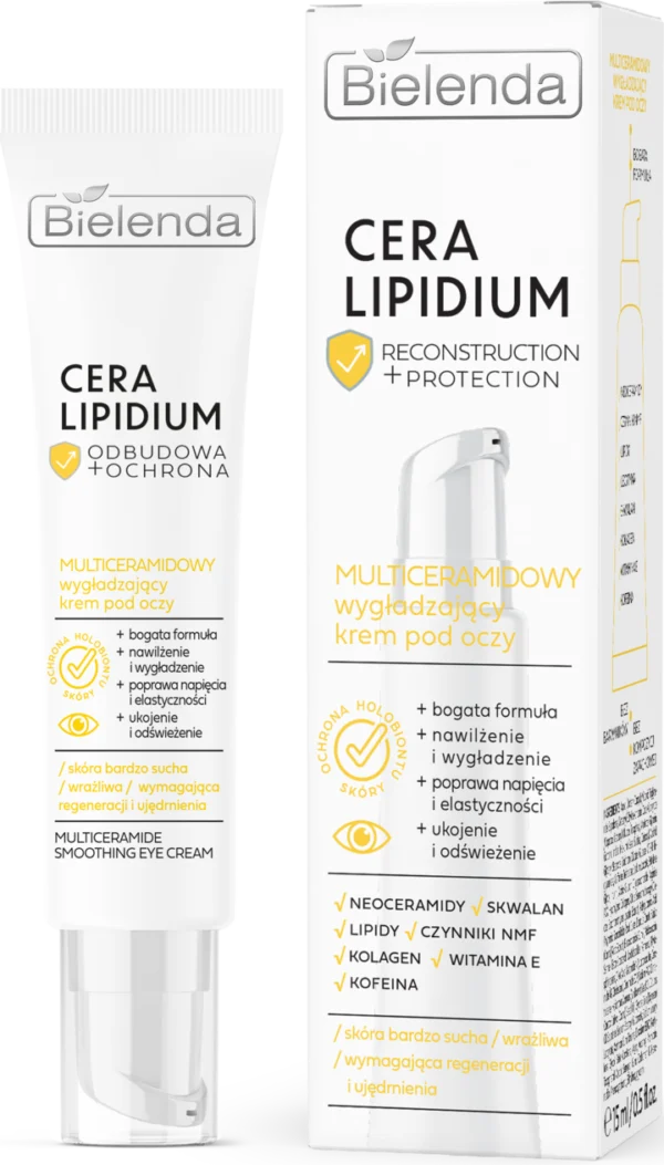 BIELENDA Cera Lipidium Krem pod oczy, wygładzający, multiceramidowy (15ml)
