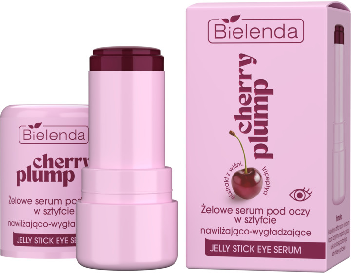 BIELENDA Cherry Plump Serum pod oczy, w sztyfcie, żelowe, nawilżająco-wygładzające (7g)