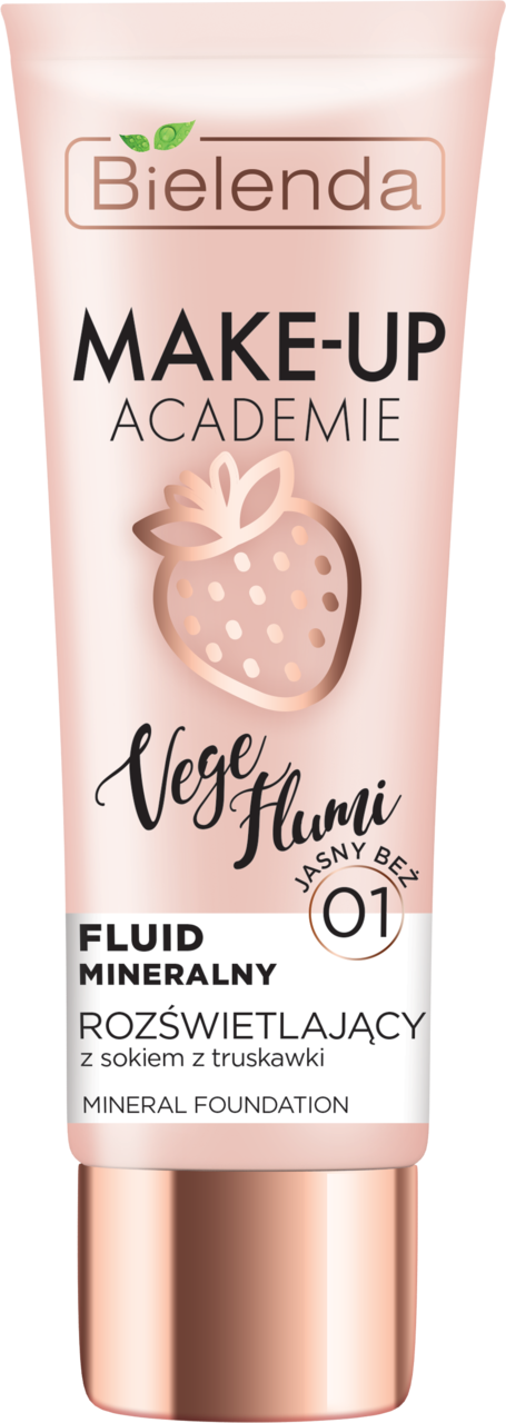 Bielenda MAKE-UP ACADEMIE VEGE FLUMI Fluid mineralny rozświetlający - jasny beż 01 30g