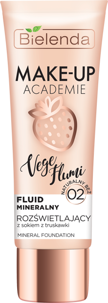 Bielenda MAKE-UP ACADEMIE VEGE FLUMI Fluid mineralny rozświetlający - naturalny beż 02 30g