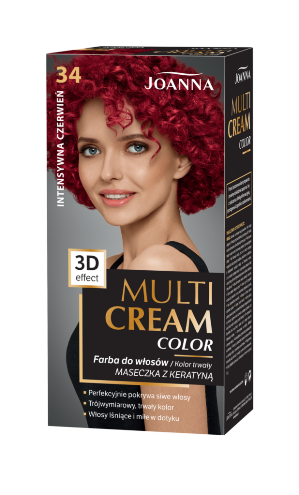 Joanna Multi Cream Color 34 - intensywna czerwień