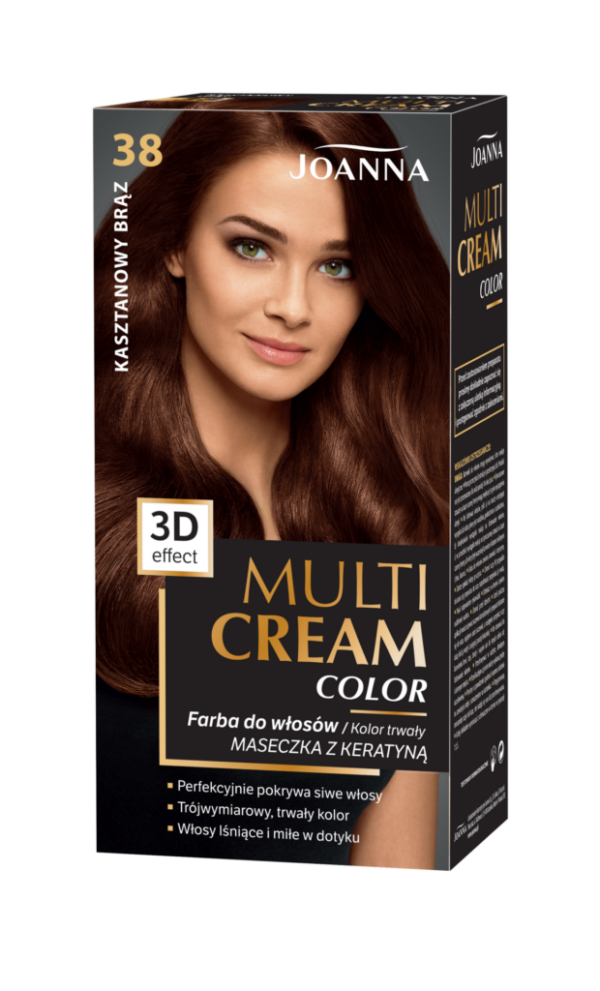 Joanna Multi Cream Color 38 - kasztanowy brąz