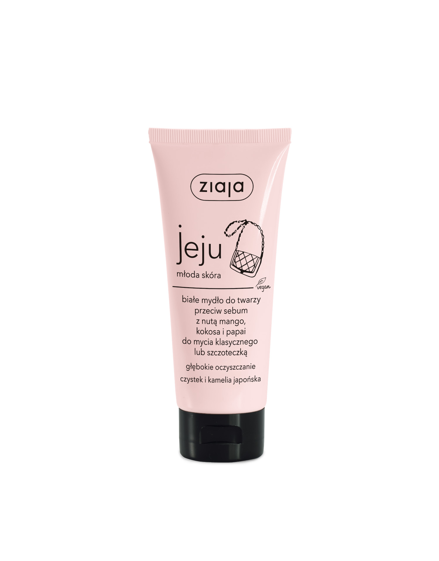 Ziaja Jeju białe mydło do twarzy przeciw sebum 75ml
