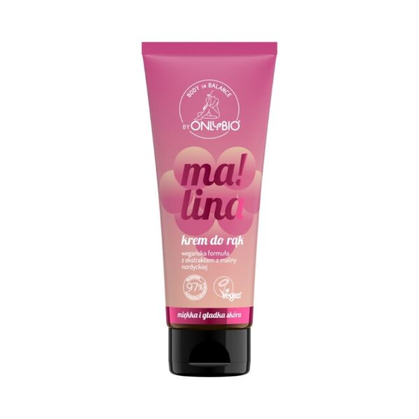 OnlyBio Krem do rąk, odżywczy, Malina (50ml)