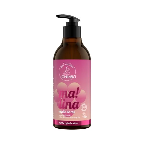 OnlyBio Mydło w płynie do rąk, Malina (400ml)