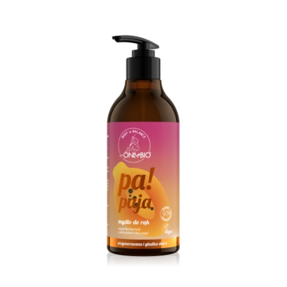 OnlyBio Mydło w płynie do rąk, Papaja (400ml)