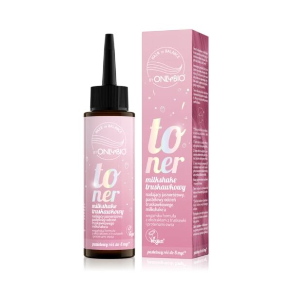 OnlyBio Toner do włosów, Milkshake Truskawkowy (100ml)