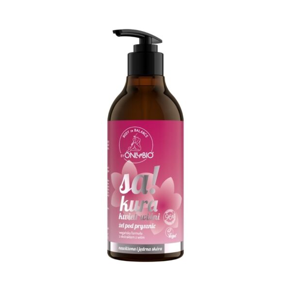 OnlyBio Żel pod prysznic, Sakura Kwiat Wiśni (400ml)