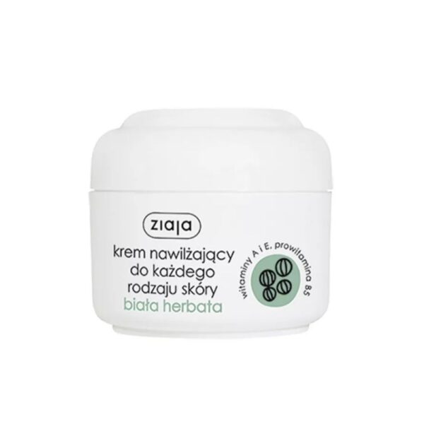 Ziaja Krem do twarzy Biała herbata, nawilżający, łagodzący (50ml)