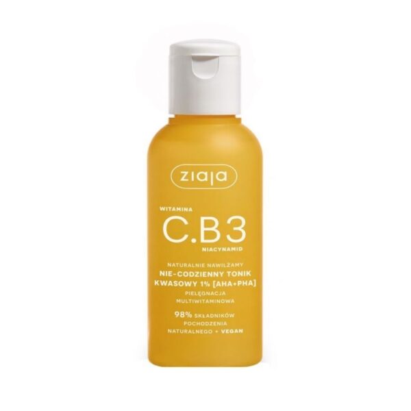 Ziaja Witamina C.B3 Nie-codzienny tonik kwasowy 1% (AHA+PHA), Wit.C.B3 (120ml)
