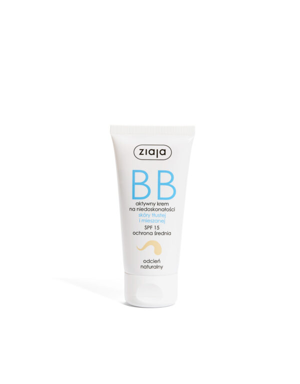 Ziaja BB aktywny krem na niedoskonałości skóry tłustej i mieszanej ocień naturalny 50ml