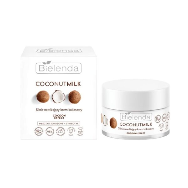 BIELENDA Coconut Milk Silnie nawilżający krem kokosowy COCOON EFFECT 50ml