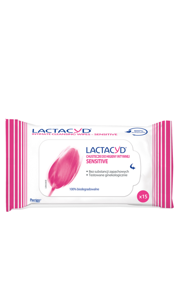 Lactacyd® Sensitive Chusteczki do higieny intymnej 15szt.