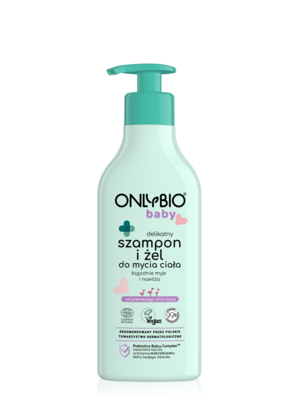 ONLYBIO Baby Delikatny szampon i żel do mycia ciała od pierwszego dnia życia 300ml