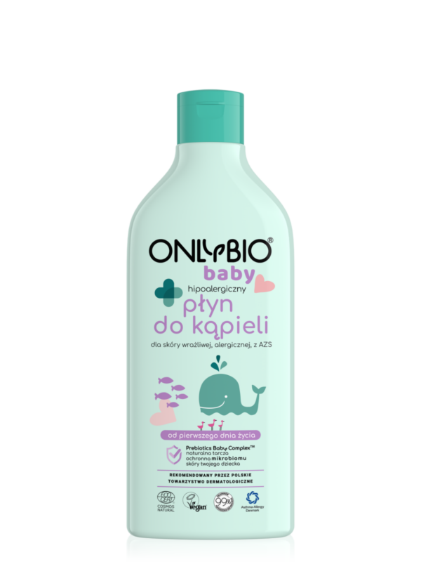 ONLYBIO Baby Hipoalergiczny płyn do kąpieli od pierwszego dnia życia 500 ml