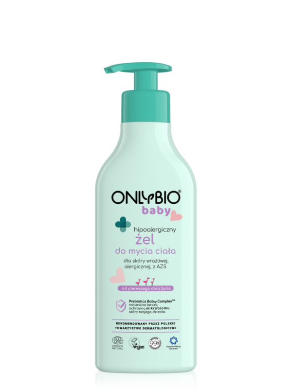 ONLYBIO Baby Hipoalergiczny żel do mycia ciała od pierwszego dnia życia 300 ml