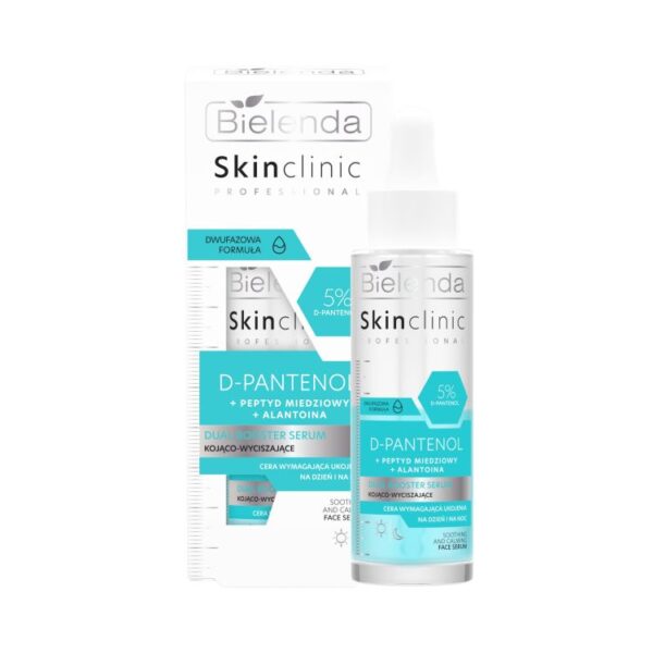 BIELENDA Skin Clinic Professional D-PANTENOL dual booster serum kojąco - wyciszające + peptyd miedziowy 45ml