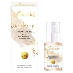 Bielenda BOOST ME UP Color drops Baza rozjaśniająca do podkładu 3w1, booster podkładu / krem bb / korektor 15ml